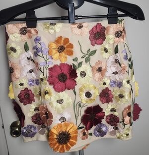 Endless Rose Multicolor Floral Mini Skirt